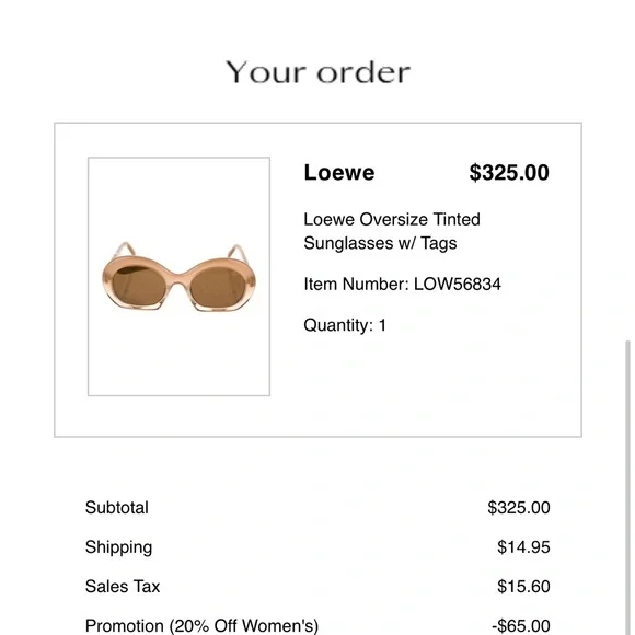 Loewe | Accessories | Loewe Brown Classic Sunglasses | Poshmark display picture 1